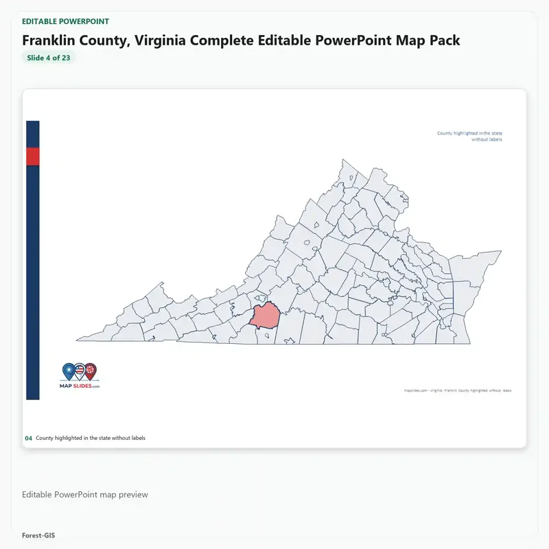 Franklin County, Virginia Editable Map Pack - Image 4