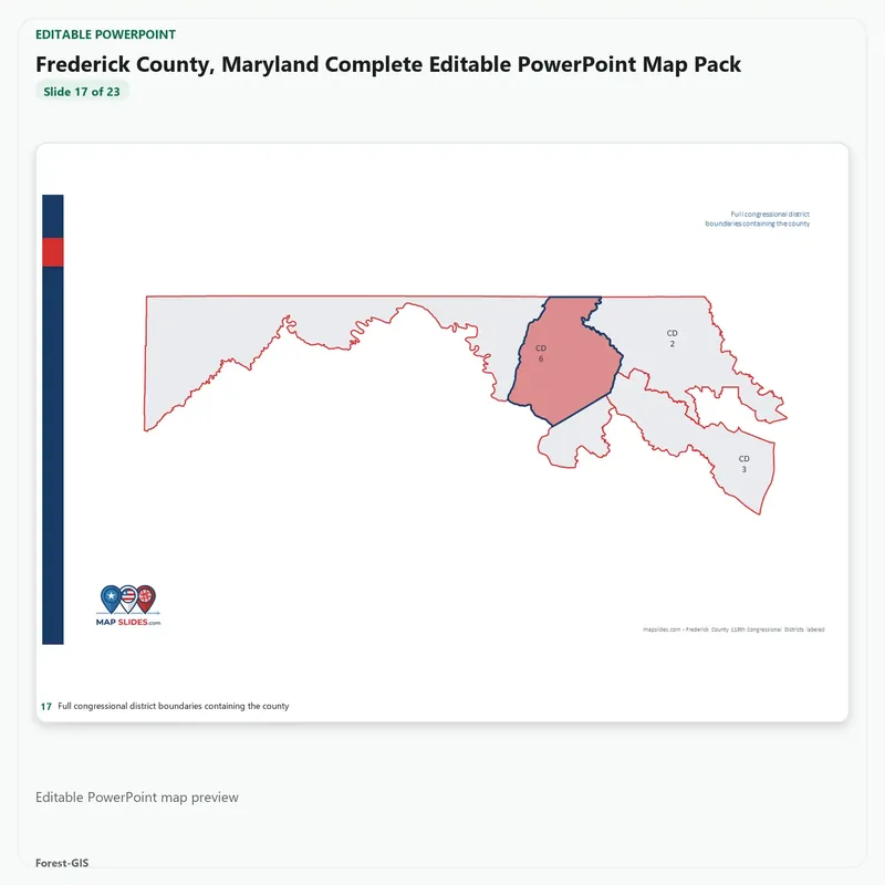 Frederick County, Maryland Editable Map Pack - Image 5