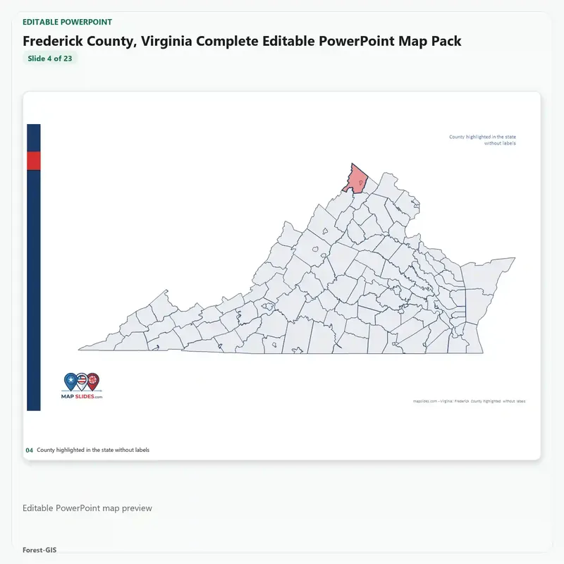 Frederick County, Virginia Editable Map Pack - Image 4