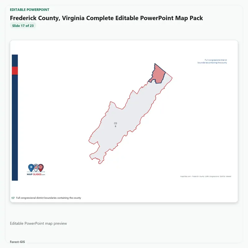 Frederick County, Virginia Editable Map Pack - Image 5