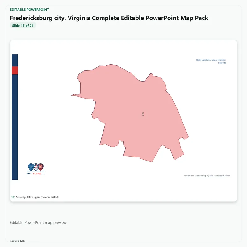 Fredericksburg city, Virginia Editable Map Pack - Image 5