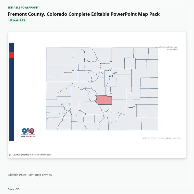 Fremont County, Colorado Editable Map Pack - Image 4