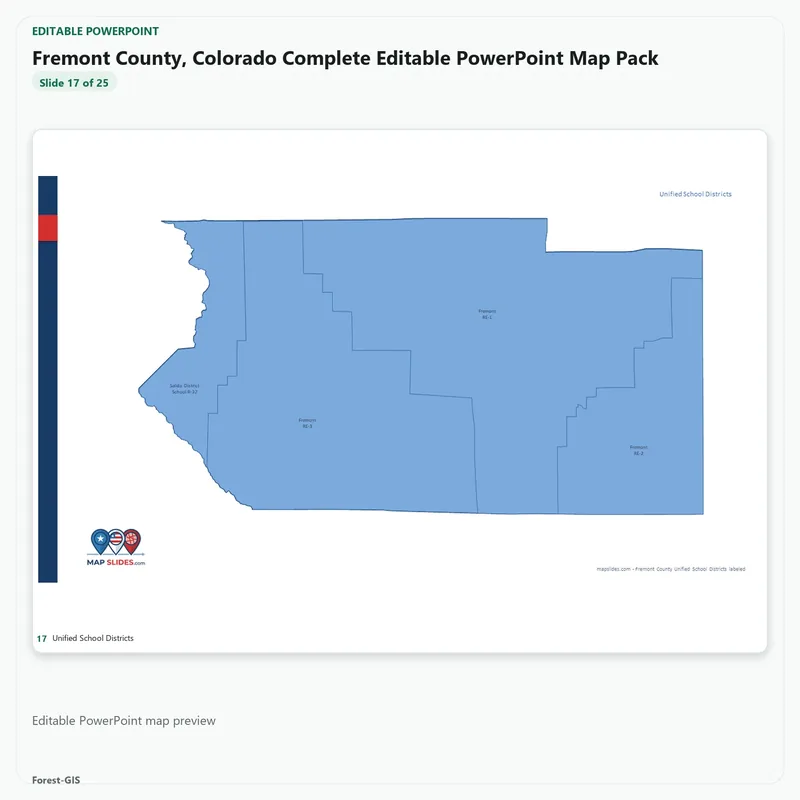 Fremont County, Colorado Editable Map Pack - Image 5