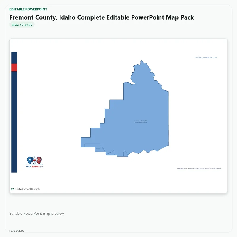 Fremont County, Idaho Editable Map Pack - Image 5