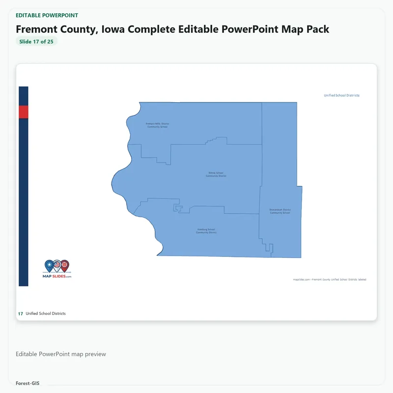 Fremont County, Iowa Editable Map Pack - Image 5