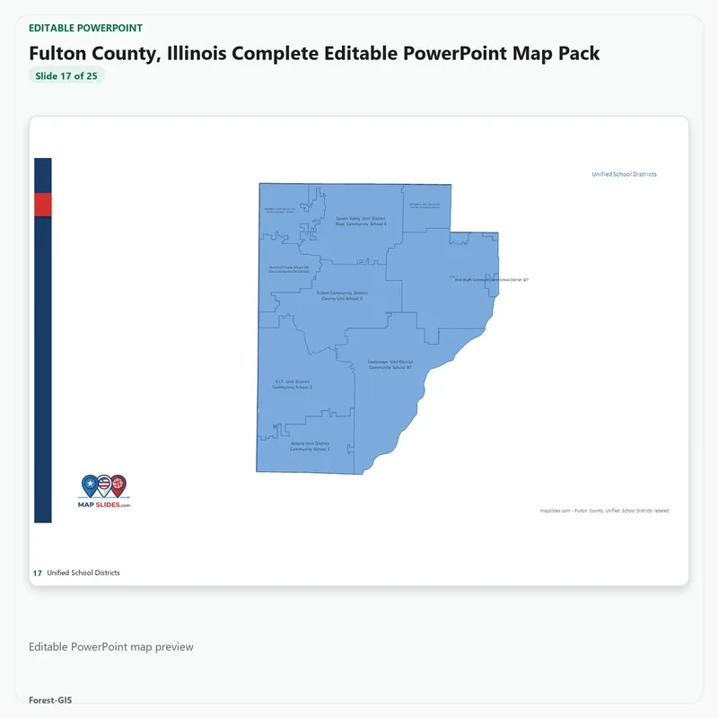 Fulton County, Illinois Editable Map Pack - Image 5