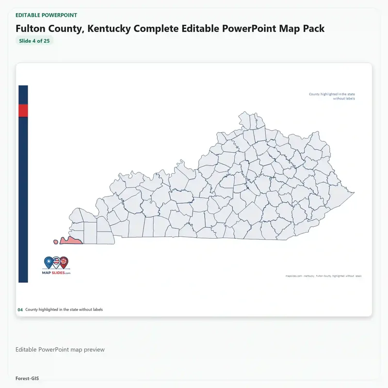 Fulton County, Kentucky Editable Map Pack - Image 4