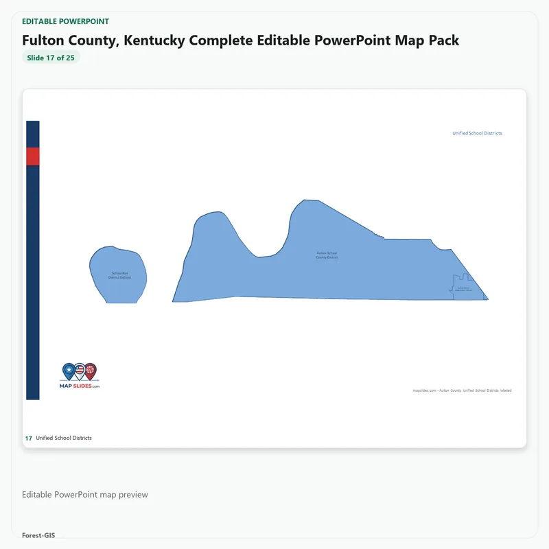 Fulton County, Kentucky Editable Map Pack - Image 5