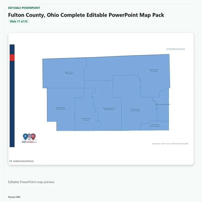 Fulton County, Ohio Editable Map Pack - Image 5