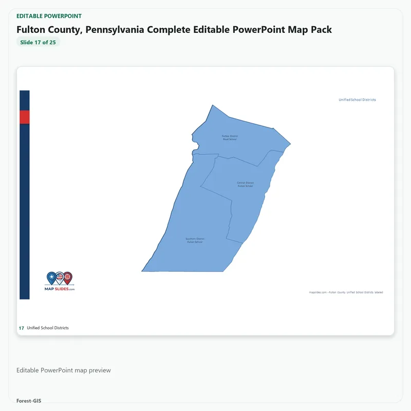 Fulton County, Pennsylvania Editable Map Pack - Image 5