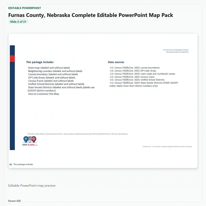 Furnas County, Nebraska Editable Map Pack - Image 3