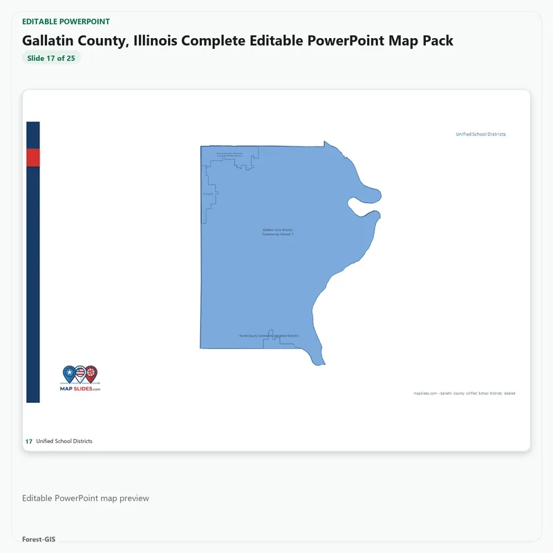 Gallatin County, Illinois Editable Map Pack - Image 5