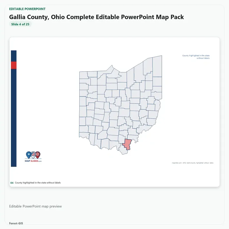 Gallia County, Ohio Editable Map Pack - Image 4