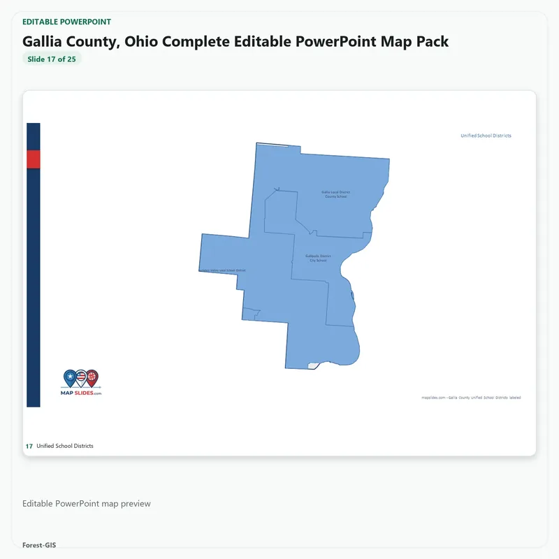 Gallia County, Ohio Editable Map Pack - Image 5