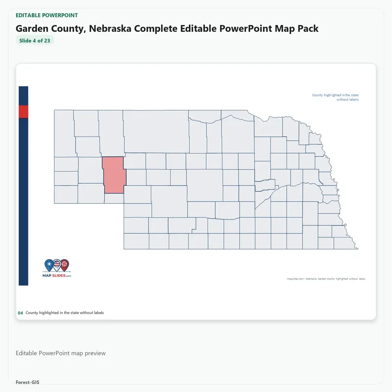 Garden County, Nebraska Editable Map Pack - Image 4