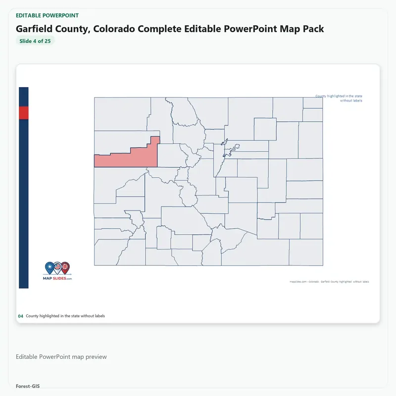 Garfield County, Colorado Editable Map Pack - Image 4