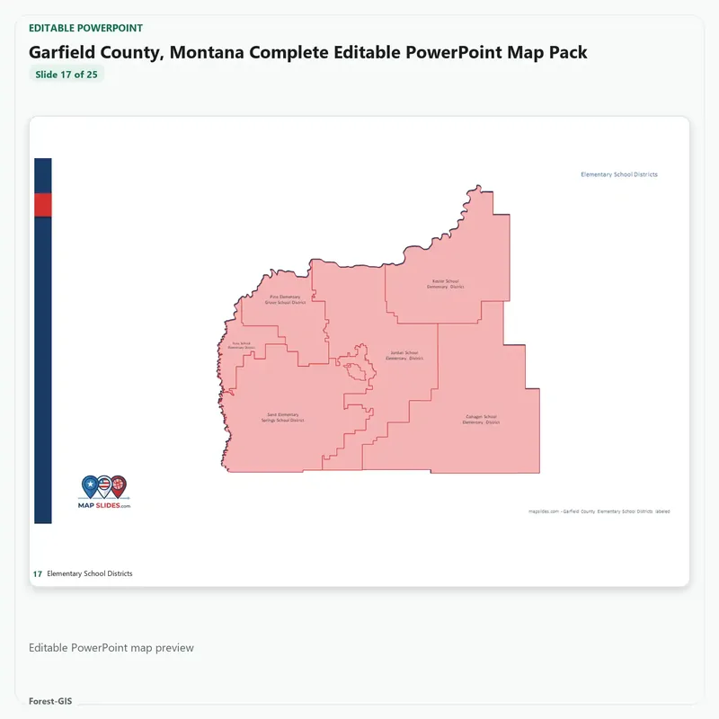 Garfield County, Montana Editable Map Pack - Image 5