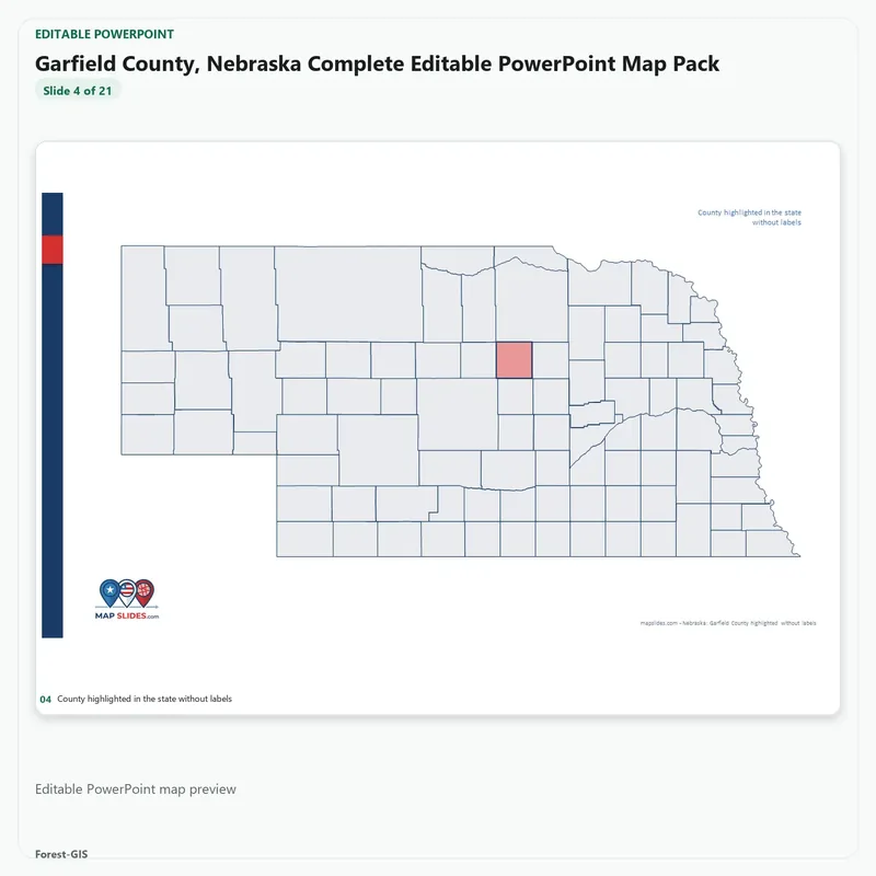 Garfield County, Nebraska Editable Map Pack - Image 4