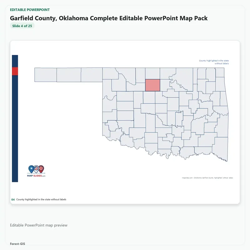 Garfield County, Oklahoma Editable Map Pack - Image 4