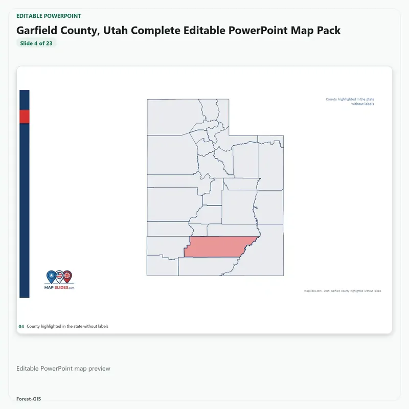 Garfield County, Utah Editable Map Pack - Image 4