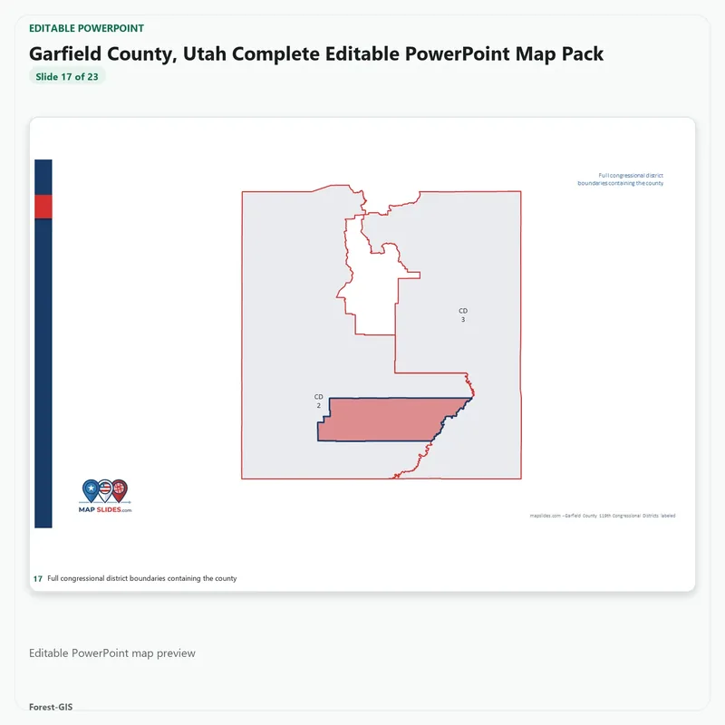 Garfield County, Utah Editable Map Pack - Image 5