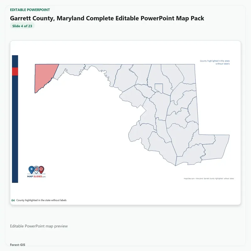 Garrett County, Maryland Editable Map Pack - Image 4