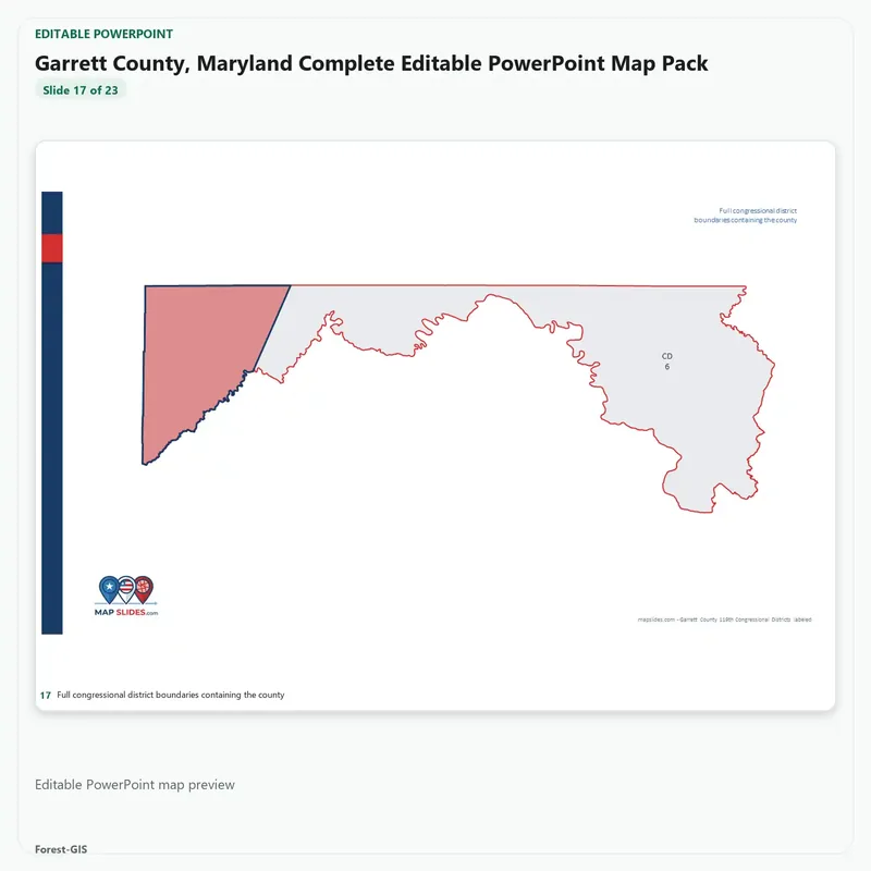 Garrett County, Maryland Editable Map Pack - Image 5