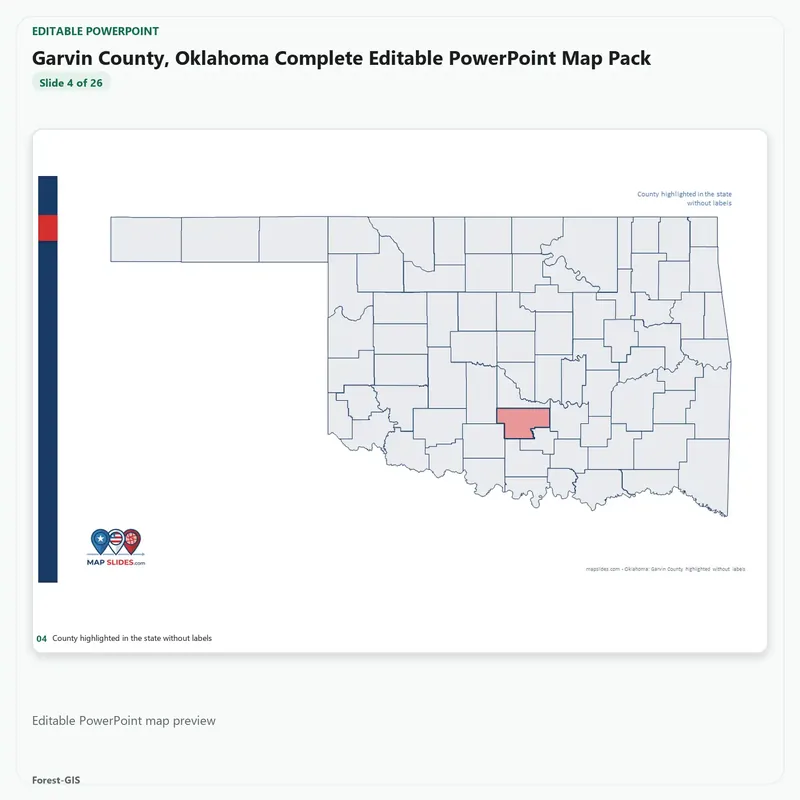 Garvin County, Oklahoma Editable Map Pack - Image 4