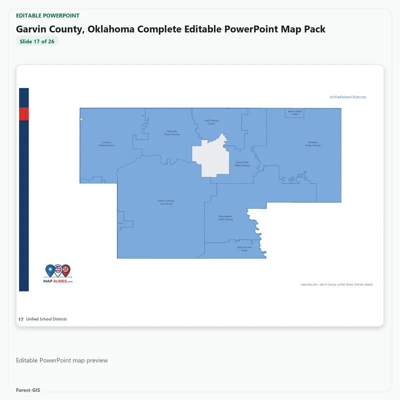 Garvin County, Oklahoma Editable Map Pack - Image 5