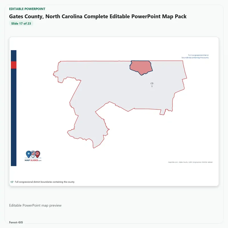 Gates County, North Carolina Editable Map Pack - Image 5