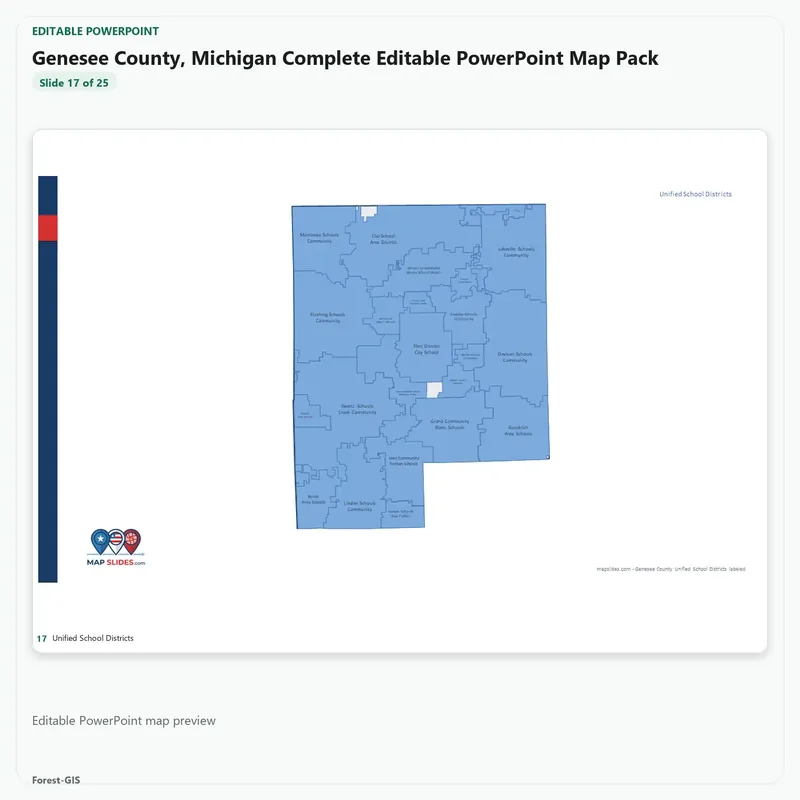 Genesee County, Michigan Editable Map Pack - Image 5