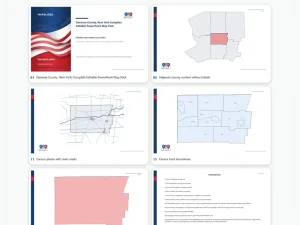 Genesee County, New York Editable Map Pack