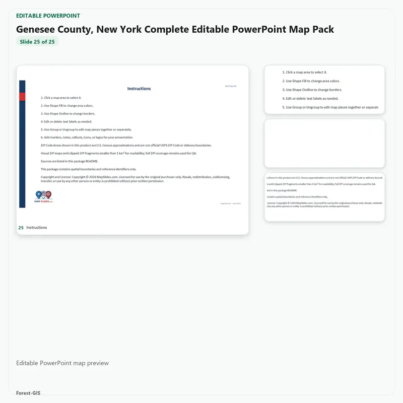 Genesee County, New York Editable Map Pack - Image 5