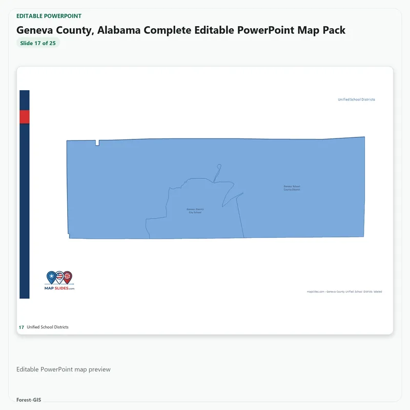 Geneva County, Alabama Editable Map Pack - Image 5