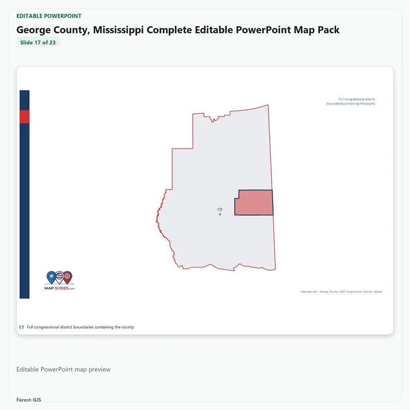 George County, Mississippi Editable Map Pack - Image 5