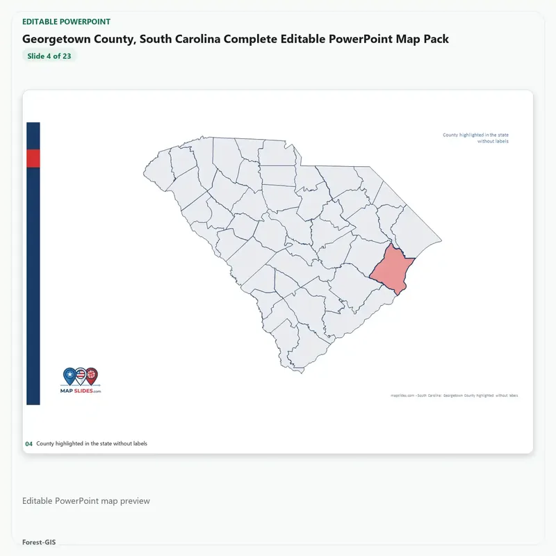 Georgetown County, South Carolina Editable Map Pack - Image 4