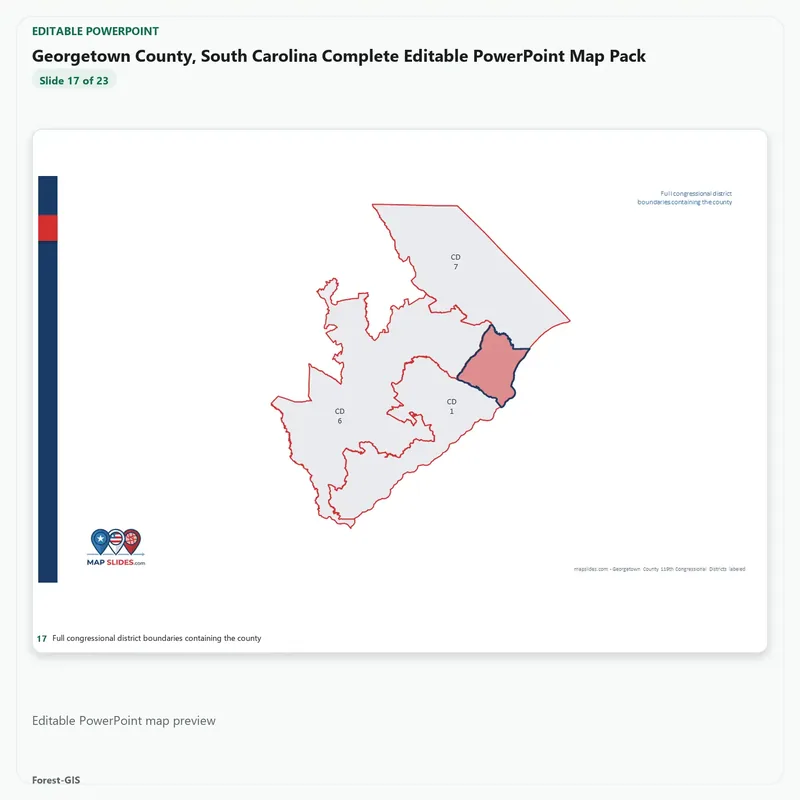 Georgetown County, South Carolina Editable Map Pack - Image 5