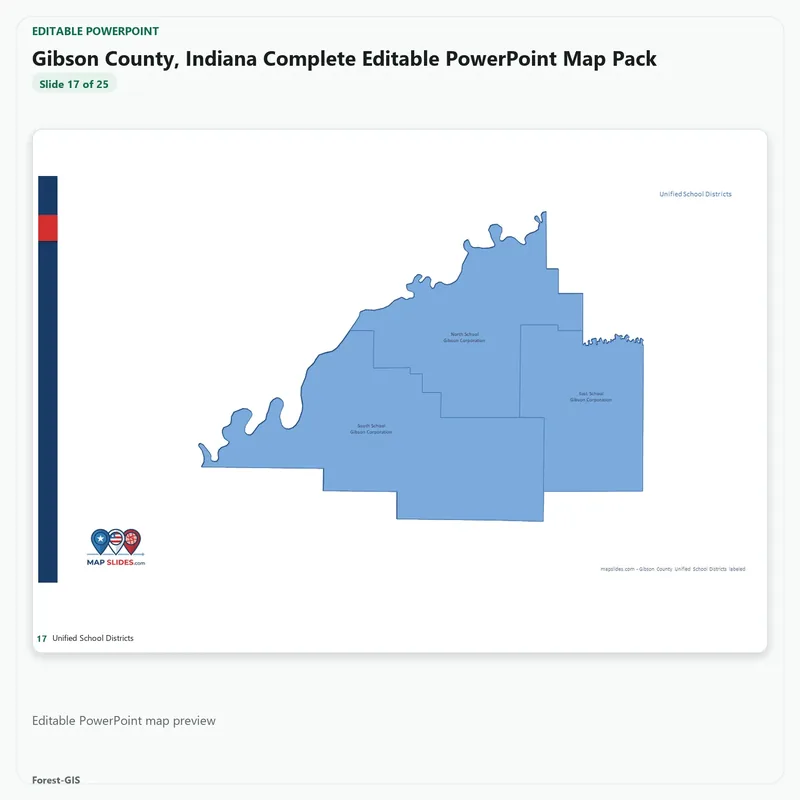 Gibson County, Indiana Editable Map Pack - Image 5