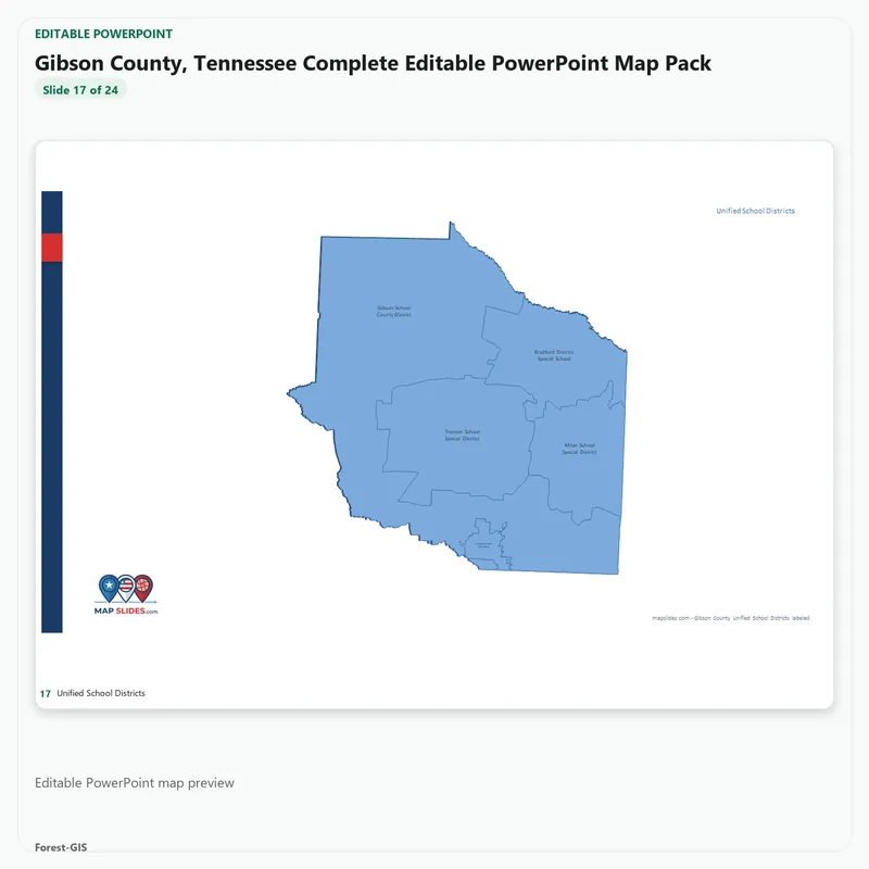 Gibson County, Tennessee Editable Map Pack - Image 5
