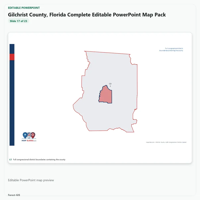 Gilchrist County, Florida Editable Map Pack - Image 5