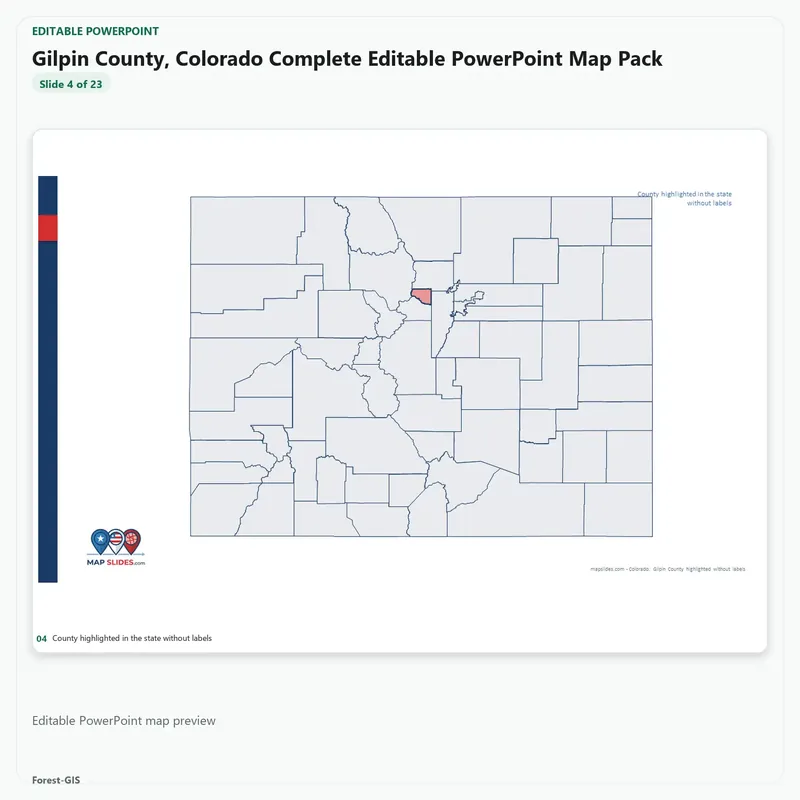 Gilpin County, Colorado Editable Map Pack - Image 4
