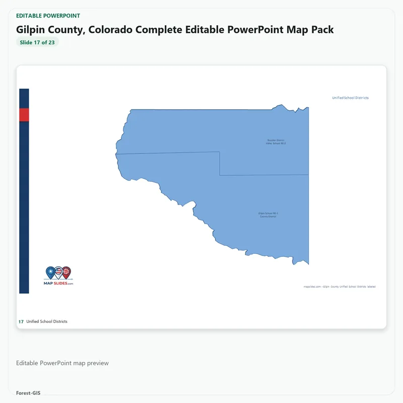Gilpin County, Colorado Editable Map Pack - Image 5