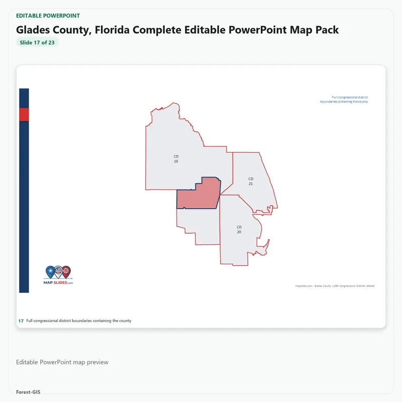 Glades County, Florida Editable Map Pack - Image 5
