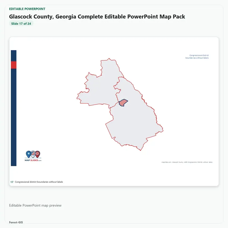 Glascock County, Georgia Editable Map Pack - Image 5