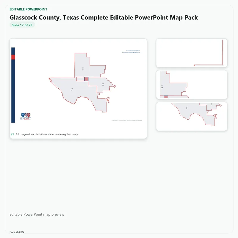 Glasscock County, Texas Editable Map Pack - Image 5