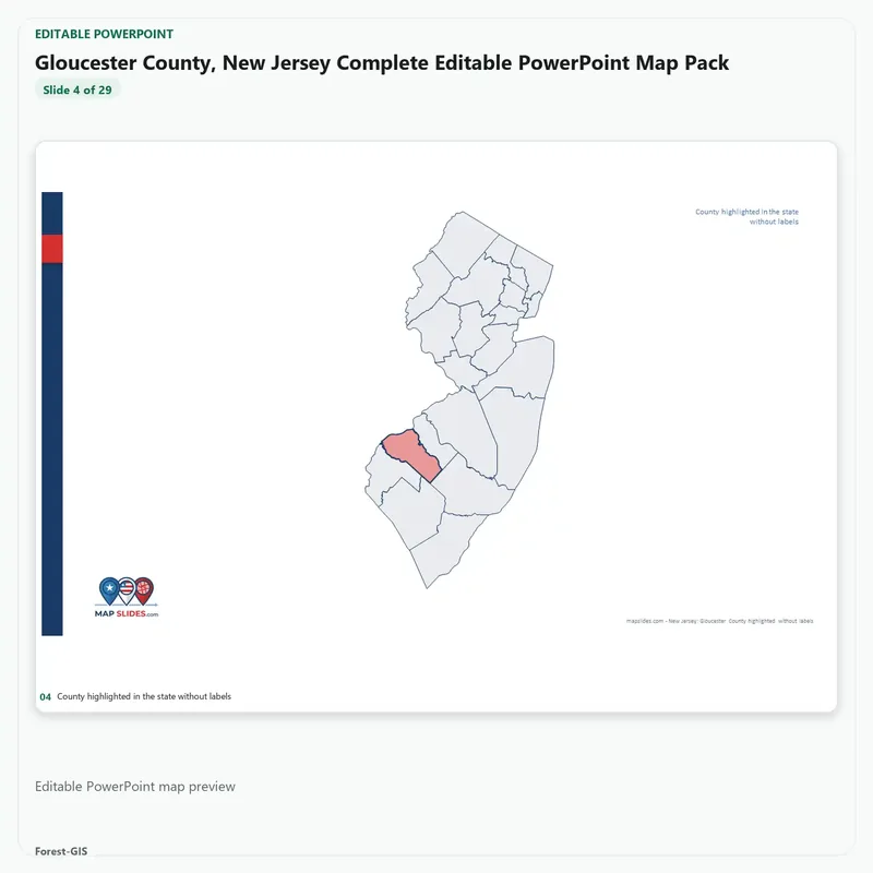 Gloucester County, New Jersey Editable Map Pack - Image 4
