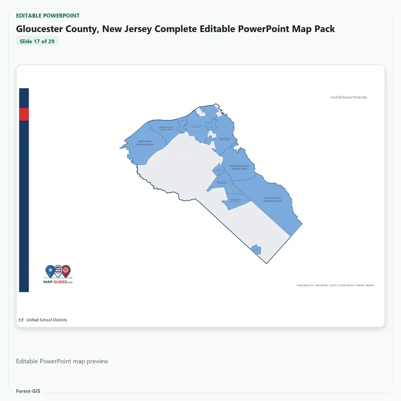 Gloucester County, New Jersey Editable Map Pack - Image 5