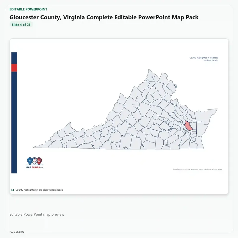 Gloucester County, Virginia Editable Map Pack - Image 4