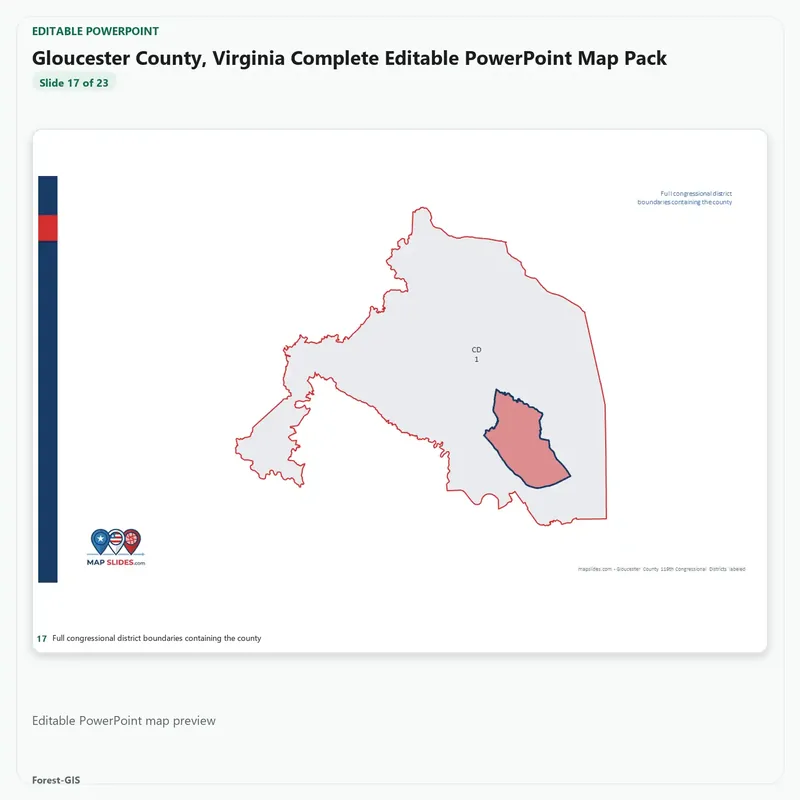 Gloucester County, Virginia Editable Map Pack - Image 5