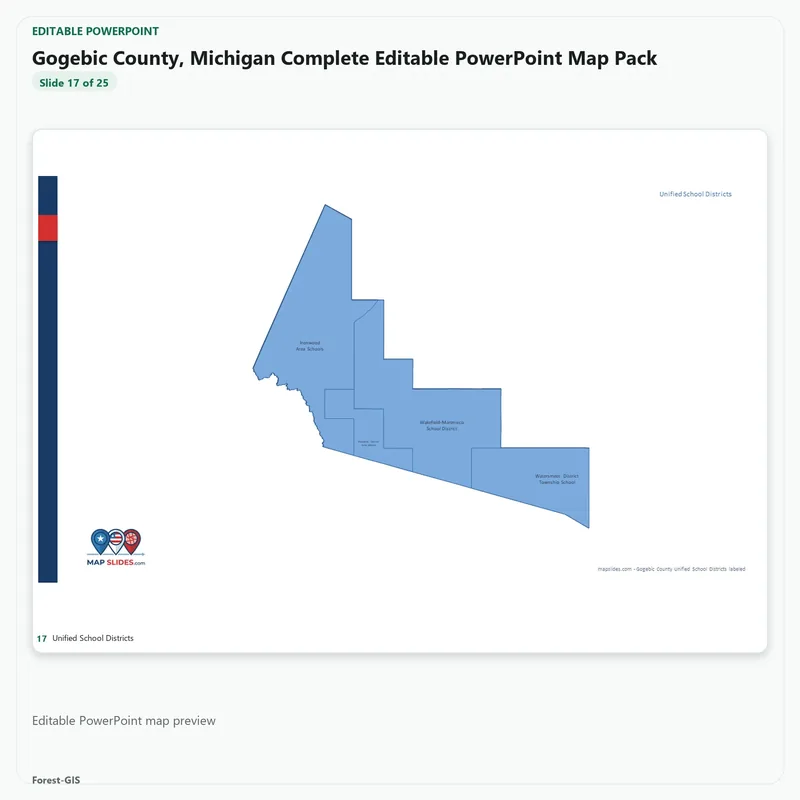 Gogebic County, Michigan Editable Map Pack - Image 5